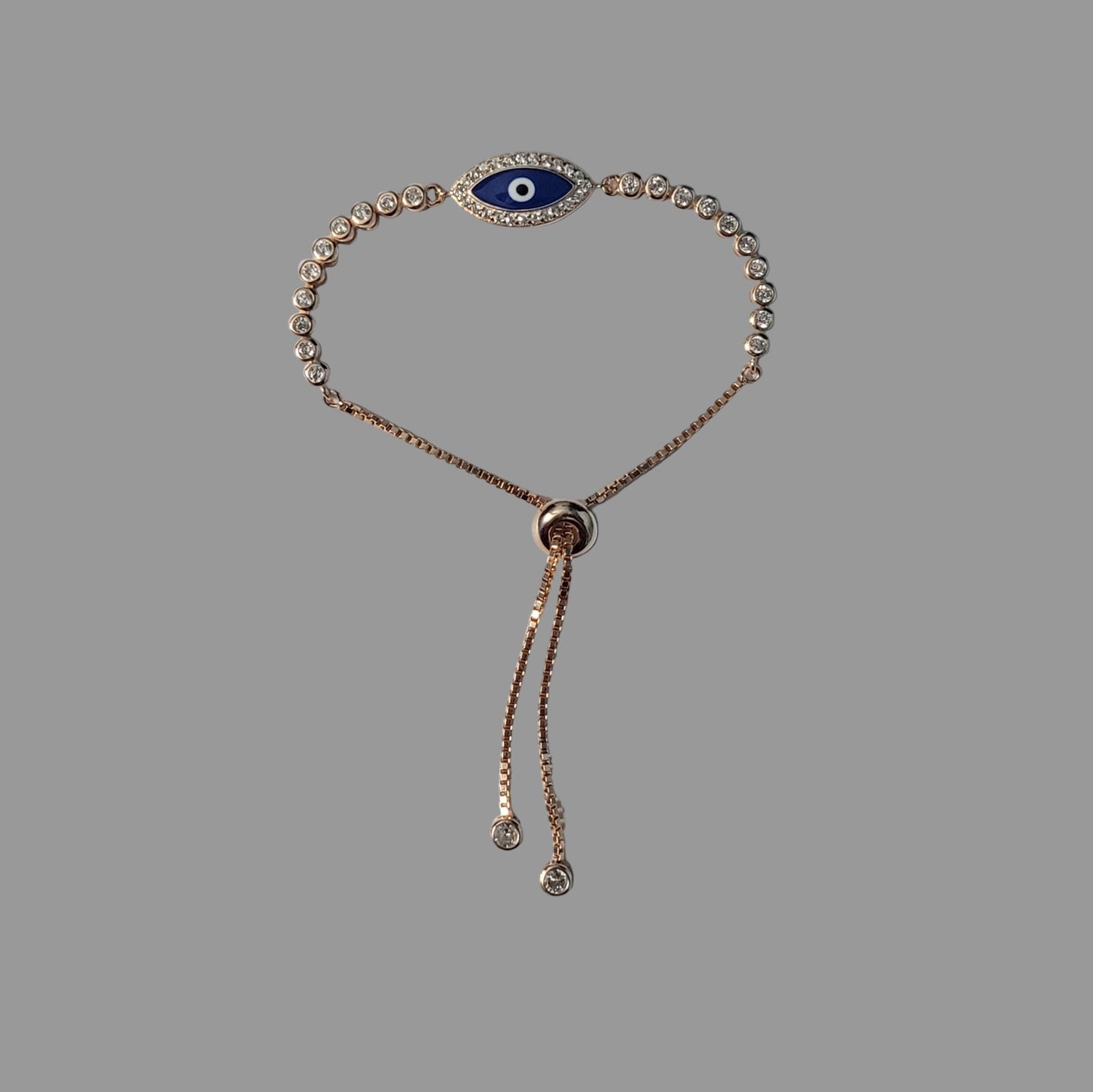 Elegant Evil Eye Stone Bracelet for Women – Blue Protection Charm, Adjustable Designer Jewelry, Trendy Good Luck Gift. Silvergift.in