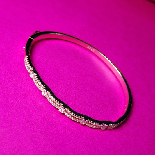 Luxury Pure Silver Rose Gold Bracelet for Women – Elegant Minimalist Designer Jewelry Silvergift.in