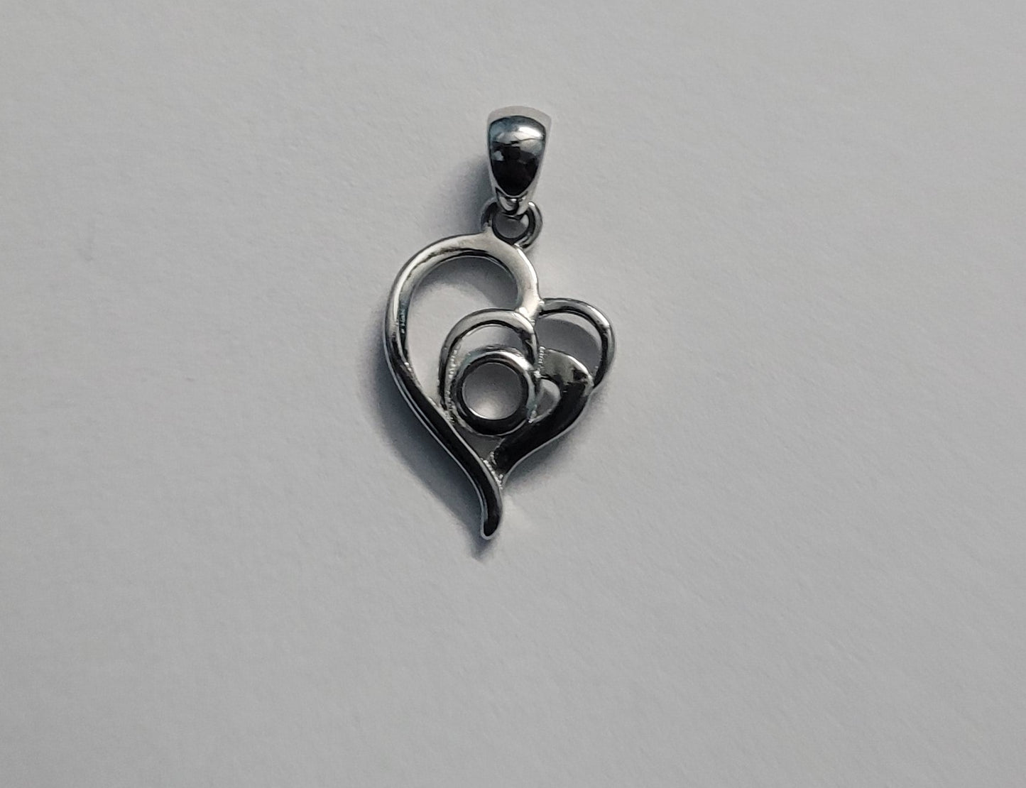 Pure Silver Heart Pendant for Women | Handmade 925 Sterling Silver Designer Jewellery | Unique Gift for Her. Silvergift.in