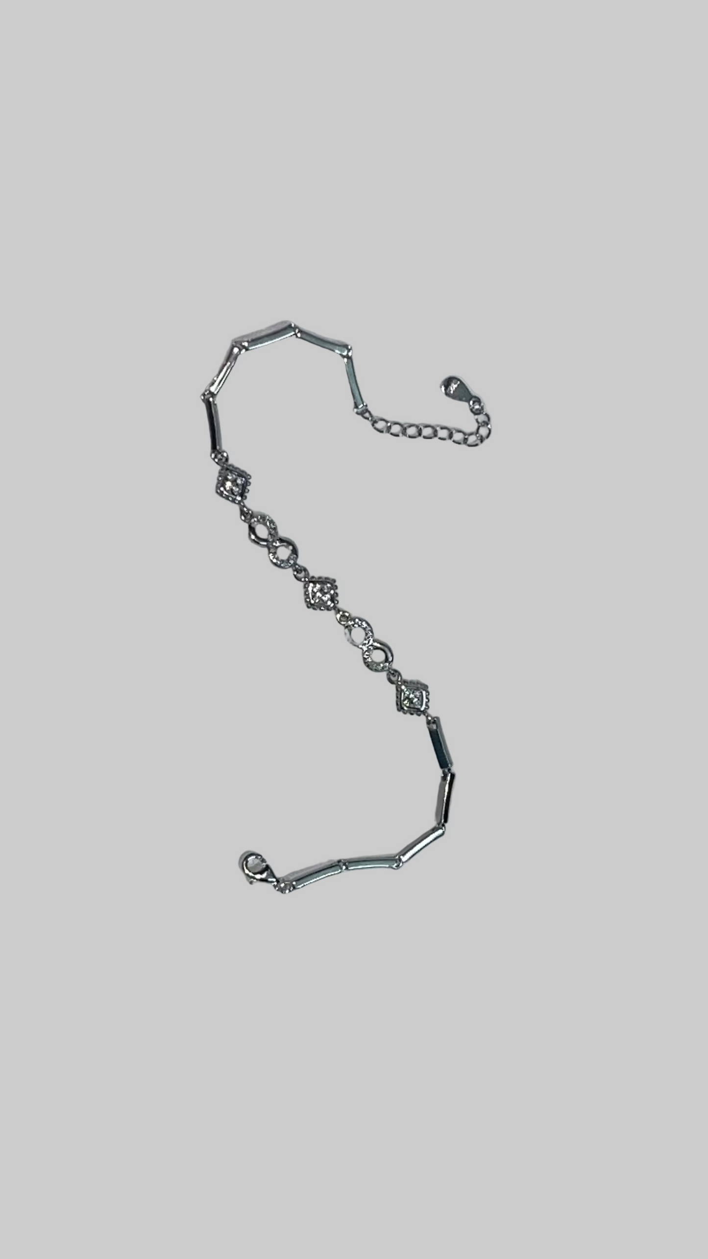 Geometric Rectangle 925 Silver Bracelet for Women – Modern Minimalist Design. Silvergift.in